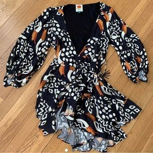 Farm Rio Toucan wrap dress